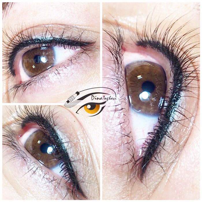 عکس تاتو خط چشم رژلب