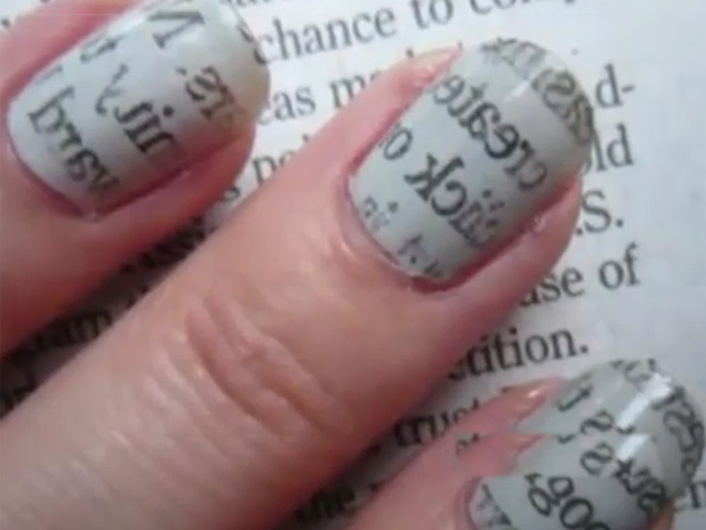 How To: Newspaper Nails Hacks