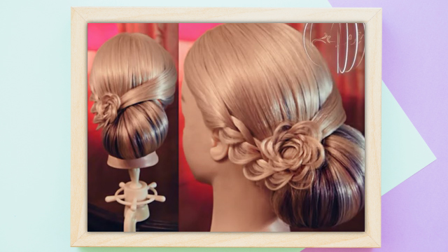 How To: Flower-shaped Chignon Style